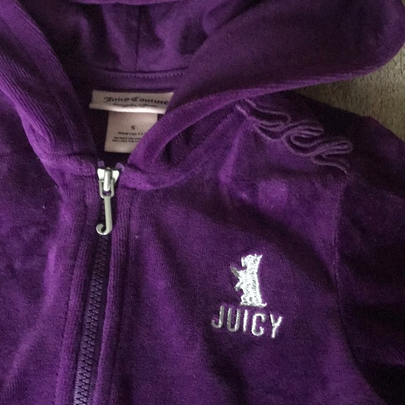 Girly Purple Velour Juicy Couture Sweatsuit Sz S - Picture 4 of 6